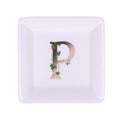 La porcellana bianca - piattino lettera p | rohome | Rohome