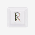 La porcellana bianca - piattino lettera r | rohome | Rohome