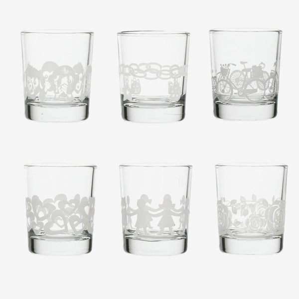 La porcellana bianca - set 6 bicchierini shot| rohome - Rohome