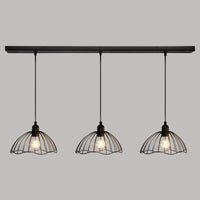 Lampadario 3 luci in metallo nero | rohome - Rohome