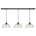 Lampadario 3 luci in metallo nero | rohome | Rohome