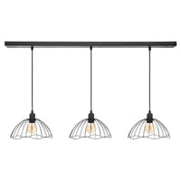 Lampadario 3 luci in metallo nero | rohome - Rohome