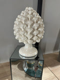 Verus - pigna bianco madreperla h 20cm | rohome | Rohome
