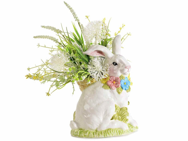Porta vaso coniglio pasqua in ceramica | rohome - Rohome - Porta vaso coniglio pasqua in ceramica | rohome -