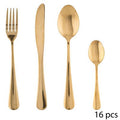 Posate oro lucido 16pz | rohome | Rohome