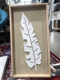 Quadro con foglia bianca | Rohome