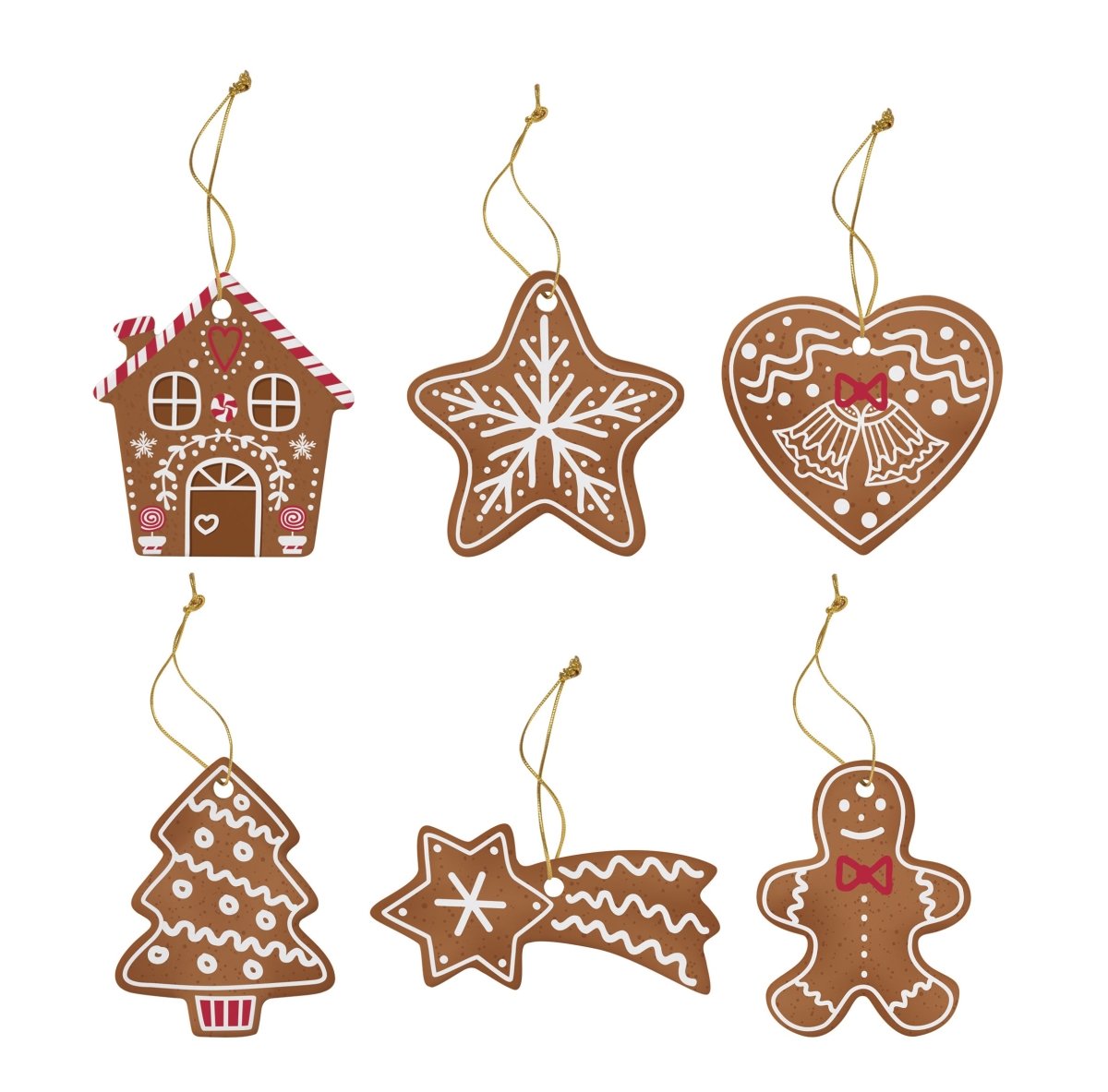 Easy life - 6 decorazioni albero in porcellana | rohome - Rohome