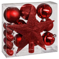 Set di 18 palline di natale rosso | rohome | Rohome