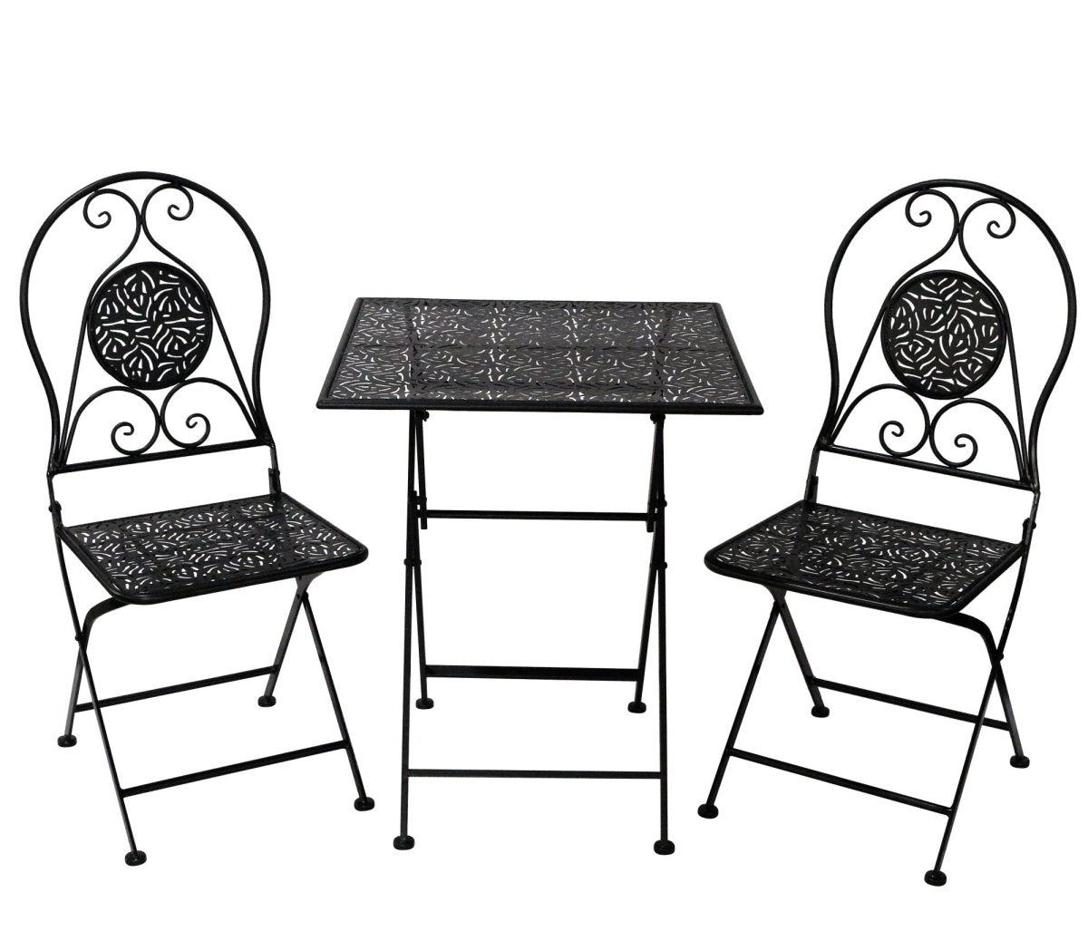 Set tavolino e sedie in ferro nero | rohome - Rohome
