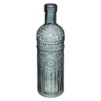 Vaso bottiglia blu grigio trasparente | rohome - Rohome