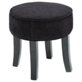 Sgabello in velluto nero | rohome | Rohome