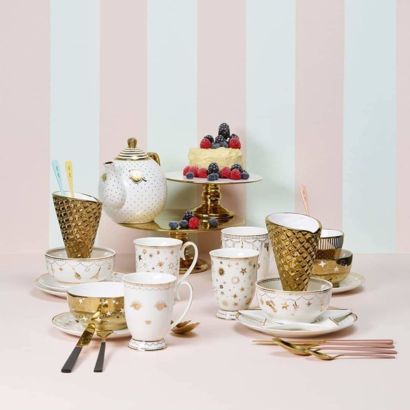 Miss etoile - tazza in porcellana gold | rohome - Rohome