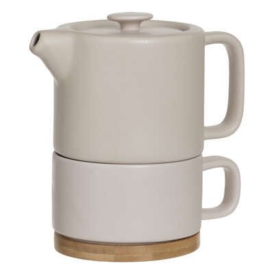 Teiera con tazza teapot beige | rohome - Rohome