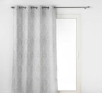 Tenda con occhielli jacquard grigio 140x260cm | rohome - Rohome