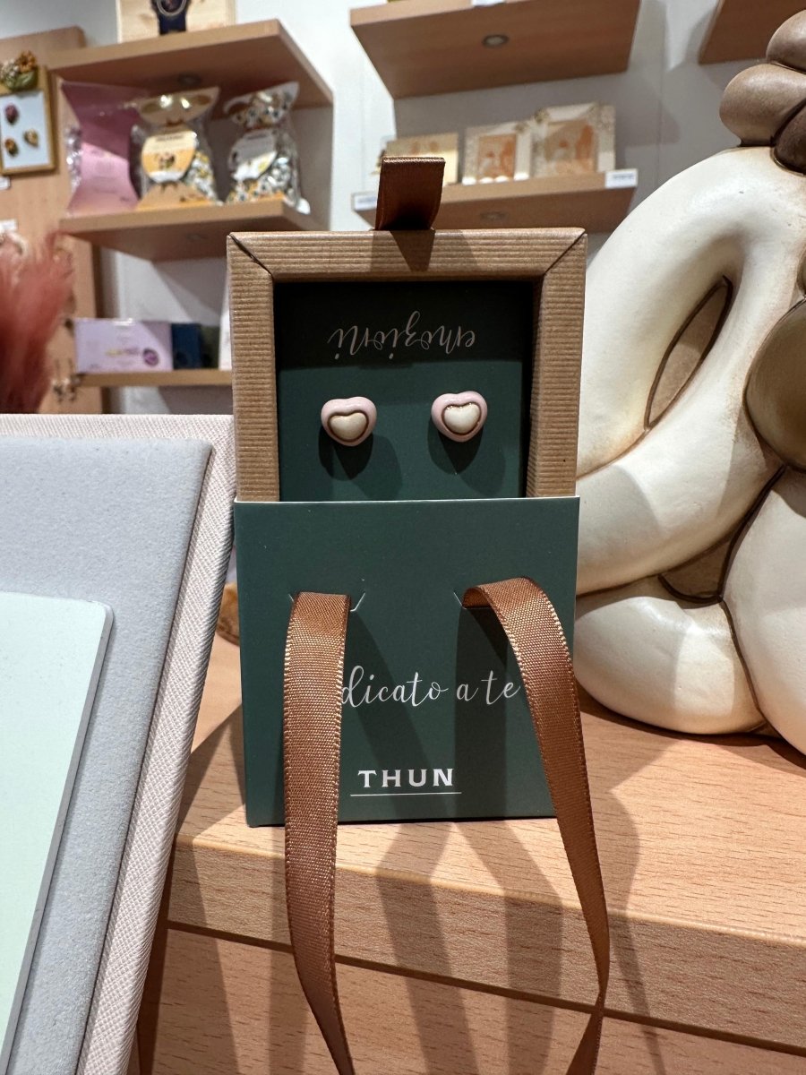 Thun - orecchini con pin cuore ceramica | rohome - Rohome
