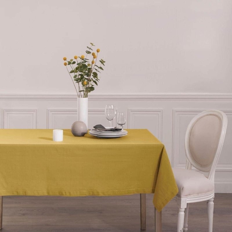 Tovaglia in cotone giallo ocra | rohome - Rohome