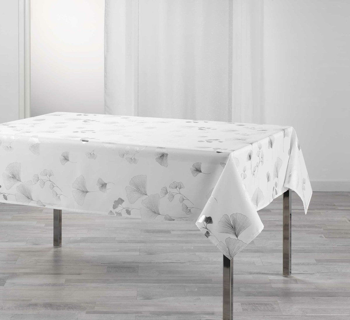 Tovaglia rettangolare 150x300 bloomy argento | rohome - Rohome