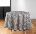 Tovaglia rotonda bianco nero d.180cm | rohome | Rohome