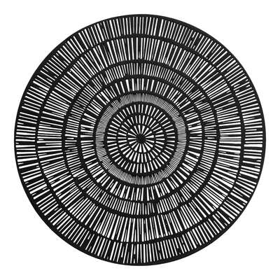 Tovaglietta rotonda in pvc colore nero | rohome - Rohome