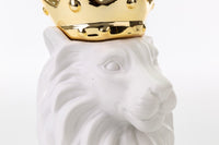Vaso leone porcellana bianco | rohome - Rohome