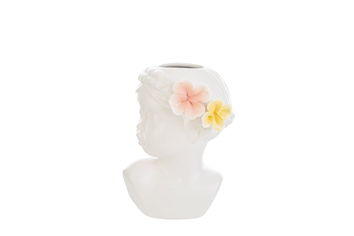 Vaso mademoiselle in porcellana con fiore | rohome - Rohome