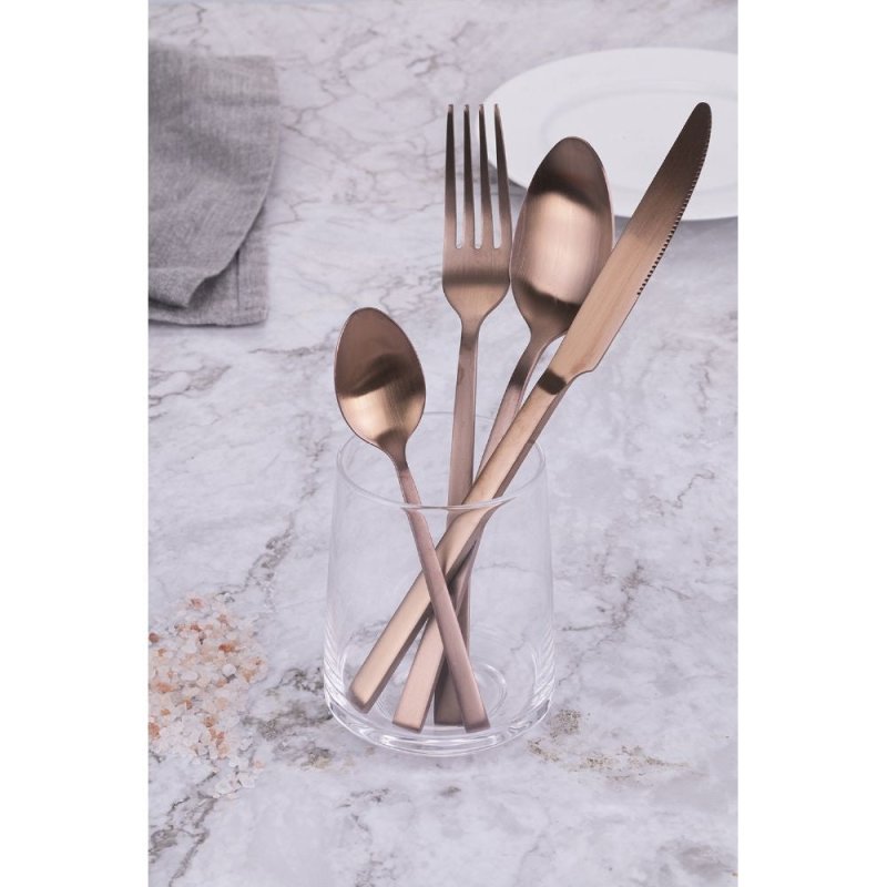 Villa d'este - posate copper opaco 24pz | rohome - Rohome